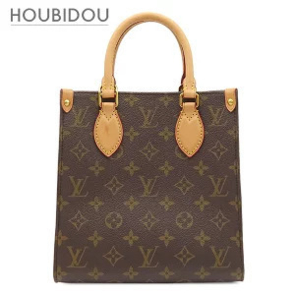 Louis Vuitton Sac Plat Bag Monogram Canvas Brown Shoulder Tote